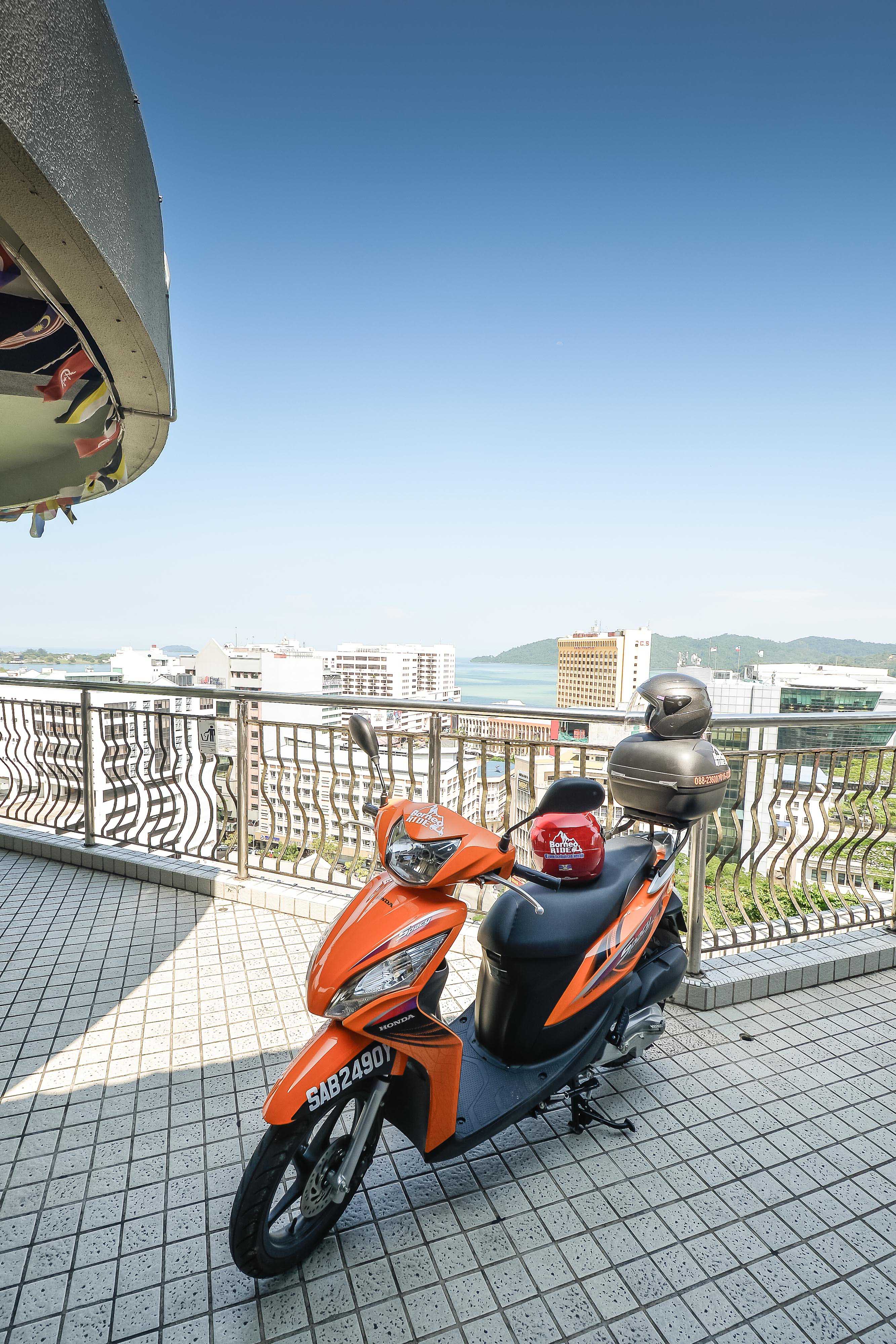 Borneoride motorbike at Signal Hill Observatory, Kota Kinabalu