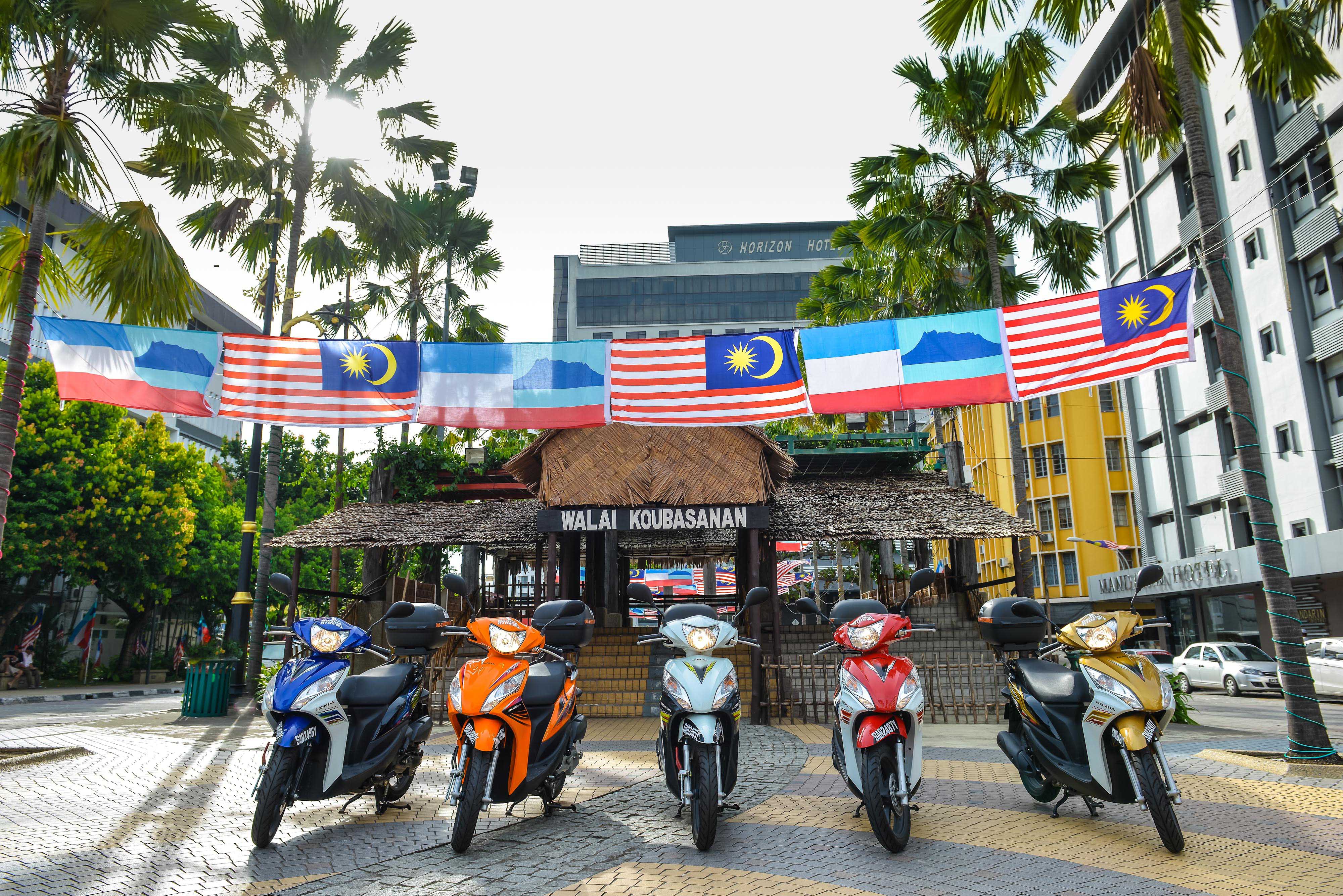 Borneoride motorbike at Gaya Street, Kota Kinabalu